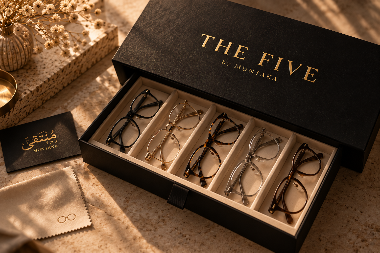 خمس نظارات من مُنتقى داخل صندوق The Five